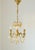 1960s Small French Brass Chandelier in Amber Crystal, 1960s For Sale - Image 5 of 10