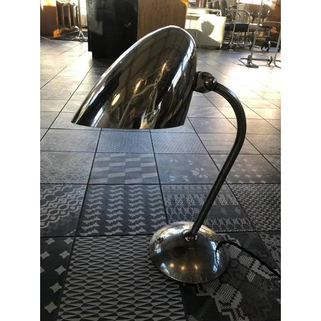 Nickel Table Lamp, 1930s, in Flawless conditions. Designed 1920 to 1949 European Plug (up to 250V).The wiring of this item...