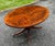Regency Style Flame Mahogany Banded Oval Coffee Table For Sale In New York - Image 6 of 8