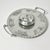 1950s Vintage Boho Chic Arts & Crafts Hand Wrought Etched Aluminum Round Serving Tray For Sale - Image 4 of 12