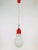1970s 1970s Mid-Century Modern Italian Bulb Shape and Red Metal Pendant Lamp, Italy For Sale - Image 5 of 12