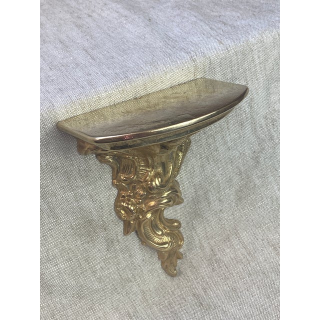 Small Rococo-Style Bronze Wall Console, 1950s For Sale - Image 11 of 14