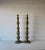 Vintage Altar Size Pierced Brass Floor Candlestick Holders Ornate Reticulated Design Mid Century For Sale - Image 12 of 15