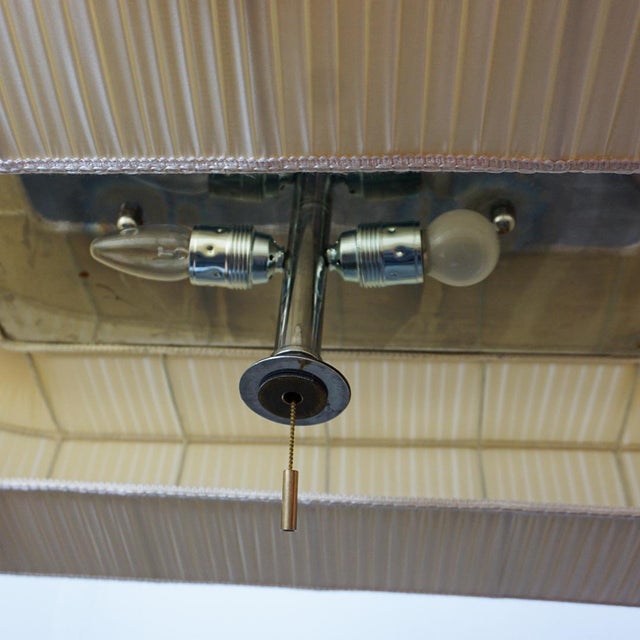 1950s Art Deco Brass and Glass Billard or Snooker Chandelier, 1950s For Sale - Image 5 of 11