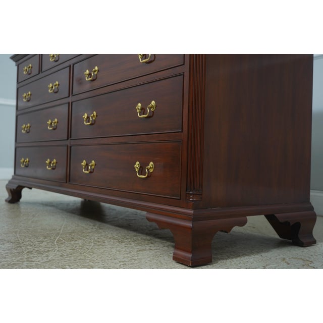 Henkel Harris Model 166 Cherry 9 Drawer Double Dresser For Sale - Image 12 of 18