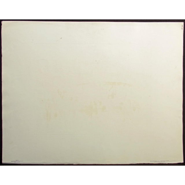 Paper Roger Hebbelinck Hand Signed Vintage Aquatint Etching Carousel For Sale - Image 7 of 9