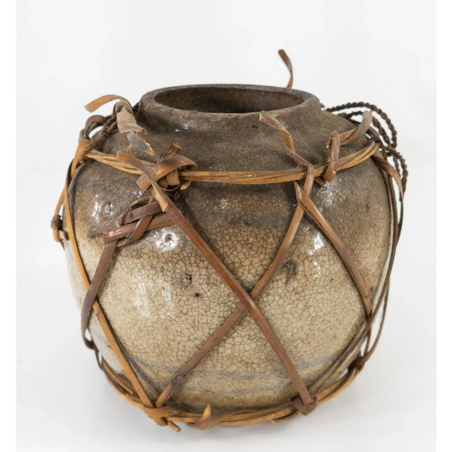 Chinese Early 20th Century Chinese Rustic Crackled Ginger Jar For Sale - Image 3 of 6