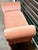 Wood Dusty Pink Rolled Arm Accent Bench For Sale - Image 7 of 7