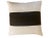 Black Band Linen Pillow with Feather Down Fill, Knife Edge Finish and Hidden Zipper in Back Available for Immediate Shipment