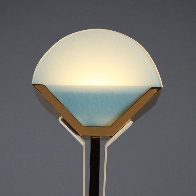 Vintage Glass Floor Lamp, 1980s For Sale - Image 5 of 10