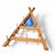 Triangular Wooden Wall Coat Rack with Mirror at the Top, 1960s For Sale - Image 5 of 12