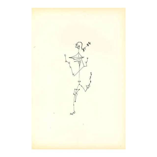 Bruno Capacci, Composition of Diodora, Original Lithograph, 1950s For Sale