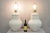 Vintage Postmodern Beach House Ceramic Plaster White Bulbous Table Lamps by Sunset Cosco - a Pair. Item features...