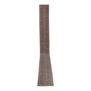1960s Vintage Turkish Oushak Extra Long and Wide Runner - Stair Tread 1'10'' X 20'8'' For Sale