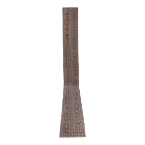1960s Vintage Turkish Oushak Extra Long and Wide Runner - Stair Tread 1'10'' X 20'8''