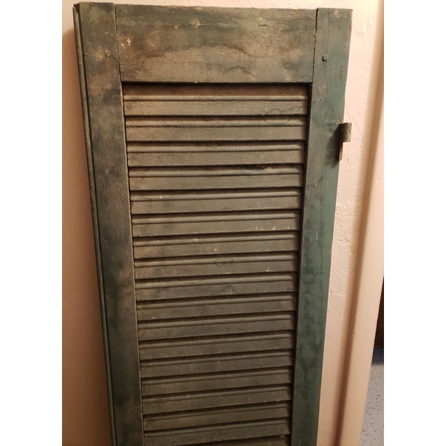 Early 20th Century Louvered Wooden Window Shutters a Pair Chairish