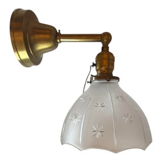Rare Scalloped Starburst Wall Sconce Circa 1920’s For Sale