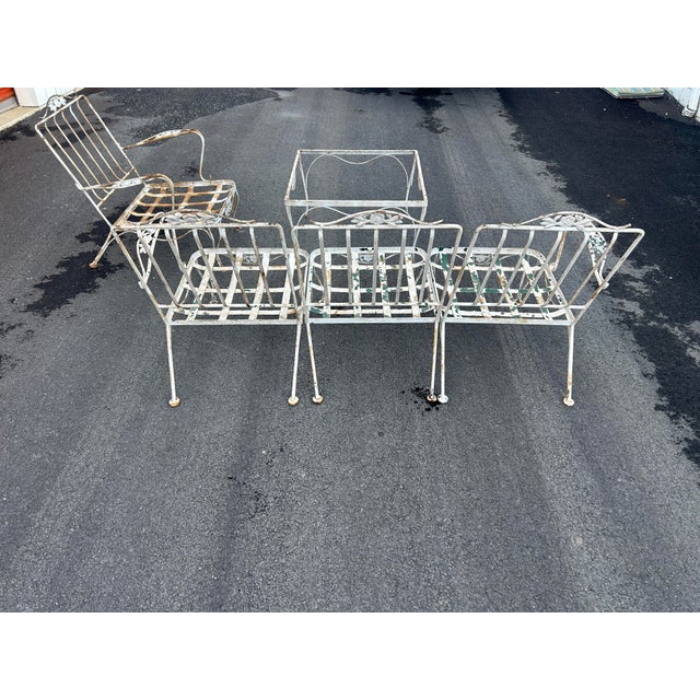 Perfect addition for your outdoor space! Bench: 75x22x33.5 Oversized chair: 22x29.5x33 Coffee table: 28.5x28.5x17.5 Coffee...