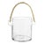 Budva Glass Ice Bucket / Wine Cooler with Rattan Handle For Sale