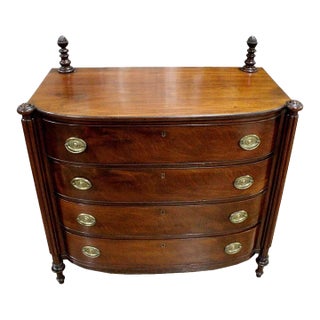 Antique Early 1800s American Mahogany Chest of Drawers. For Sale