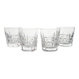 Waterford Kylemore Irish Crystal Old Fashioned Glasses Set of 4 3.5" For Sale