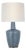 Barbara Barry by Visual Comfort Signature Paros 31" Table Lamp in Polar Blue Crackle with Linen Drum Shade For Sale