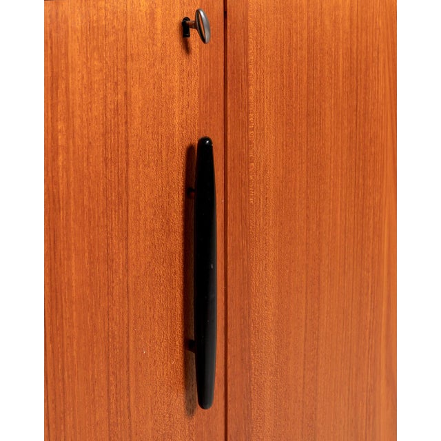 Black Swedish Teak Casino Highboard, 1950s For Sale - Image 8 of 10