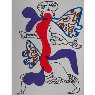 Charles Lapicque, La femme Papillon, Lithograph For Sale
