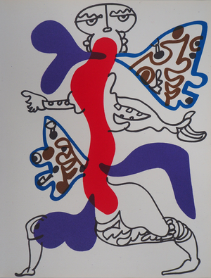 Charles Lapicque, La femme Papillon, Lithograph