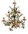 French Polychrome Floral and Wheat Tole 5-Light Chandelier, 1960s For Sale