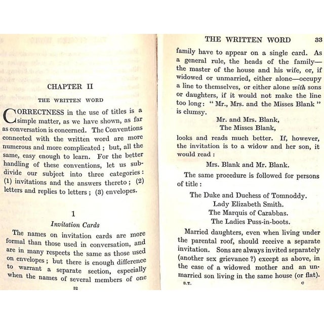 "Style and Title A Complete Guide to Social Forms of Address" 1925