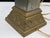 Vintage Greek Key Geometric Brass Table Lamp With Linen Shade For Sale - Image 9 of 12