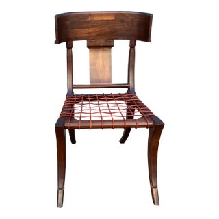 Vintage Klismos Walnut Chair For Sale