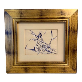 Early 20th Century Kimon Nicolaides Drawing, Framed For Sale