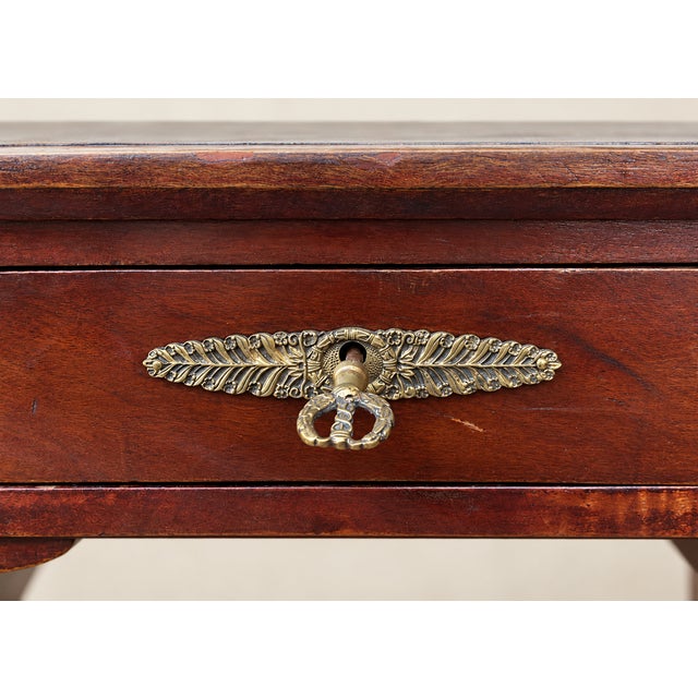 Wood Empire Mahogany Flat Desk, 1890s For Sale - Image 7 of 10