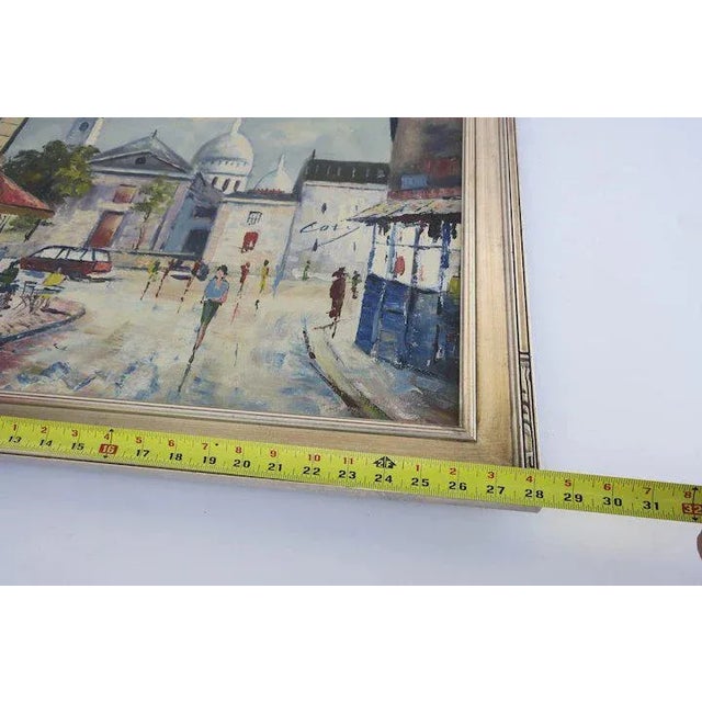 Late 20th Century French Street Scene Painting, Framed For Sale In Denver - Image 6 of 9