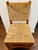 Vintage Brutalist Oak Wood Chair With Rush Back and Seat For Sale - Image 4 of 8
