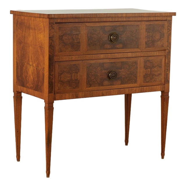Antique Italian Neoclassic Two Drawer Commode For Sale