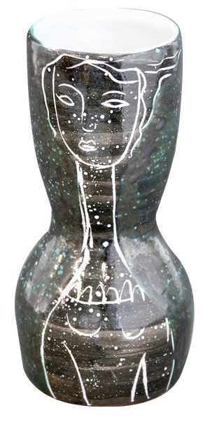 Mid-Century French Ceramic Vase by Atelier Du Grand Chêne, 1950s
