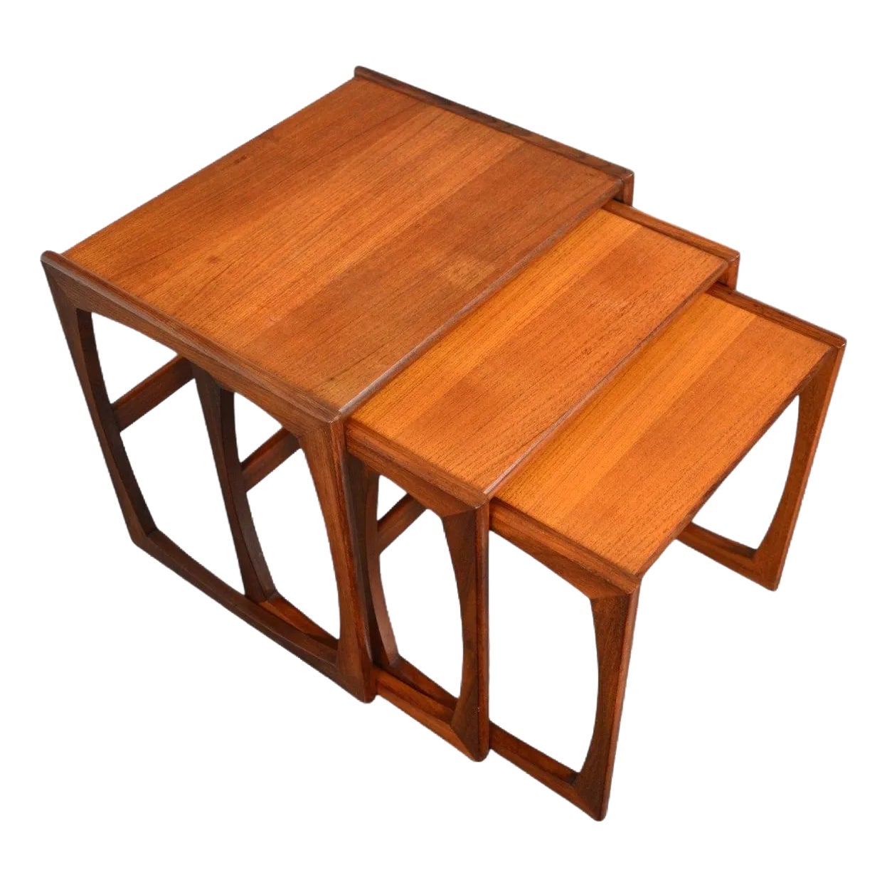 Set of G Plan Quadrille Nesting Tables in Teak | Chairish