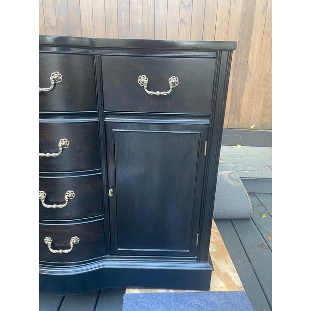 Vintage Black Mahogany Hepplewhite Buffet For Sale - Image 14 of 14