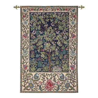 Tree of Life Loom Woven Tapestry - 175 X 140 Cm (5'9" X 4'7") - Requires Rod Size 4 For Sale