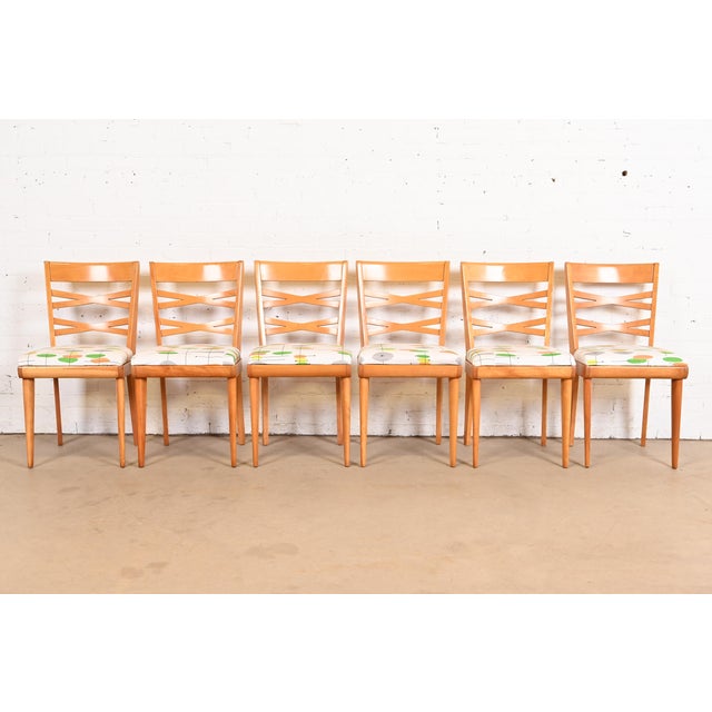 Mid-Century Modern Heywood Wakefield Mid-Century Modern Solid Maple Dining Chairs, Set of Six For Sale - Image 3 of 12