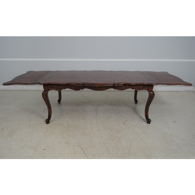 Wood Bausman Distressed Finish Country French Dining Room Table For Sale - Image 7 of 12