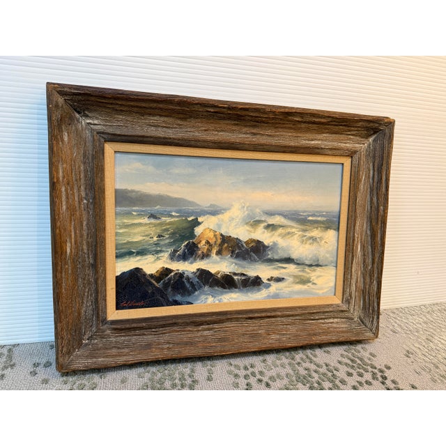 Design Plus Gallery presents a Sunny Seas, an Original Painting Signed by Artist Earl Davids in 1963. The artwork is...
