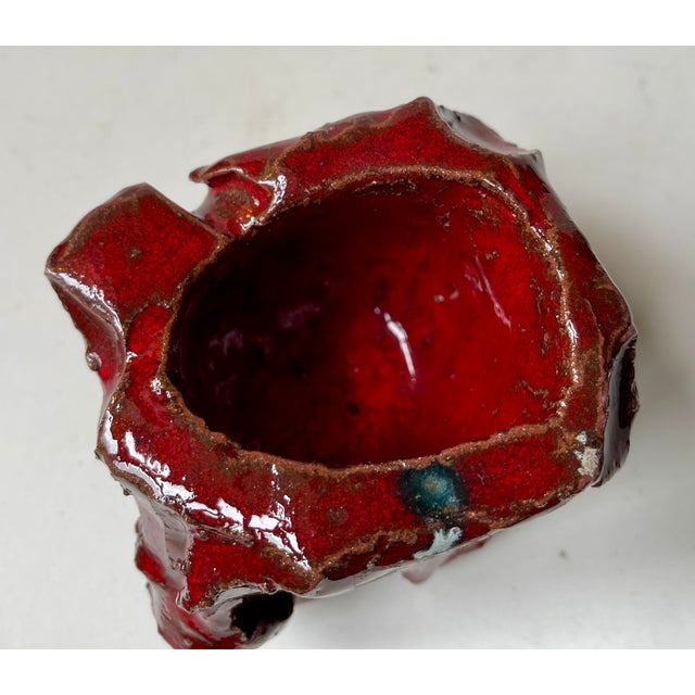 1970s Icelandic Brutalist Vase with Volcanic Blood Glaze, 1970s For Sale - Image 5 of 9