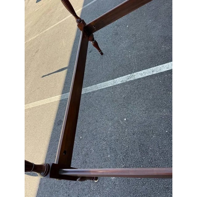 Georgian Style Carved Queen Size Poster Bed by White Furniture For Sale - Image 9 of 18