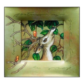 Luis Sottil "Docile Harmony" Deer Hand Signed Canvas For Sale