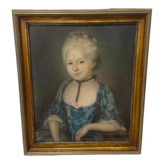 Pastel Portrait of a Young Woman, Probably French, Circa 1780 For Sale