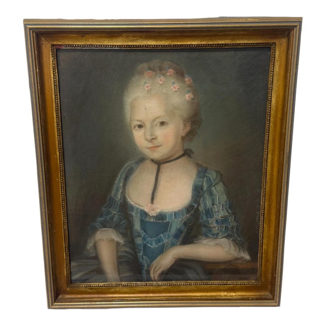 Pastel Portrait of a Young Woman, Probably French, Circa 1780 For Sale